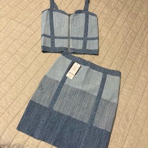 NWT Bebe Matching Bandage Top & Skirt 💙